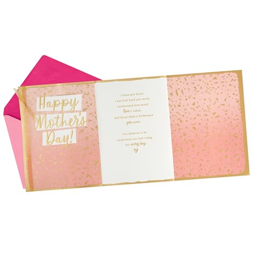 Hallmark Mother's Day Card with Gold Foil Confetti Design