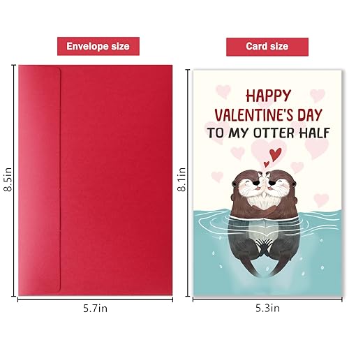 Cute Otter Valentine's Day Card - Romantic Gift for Couples