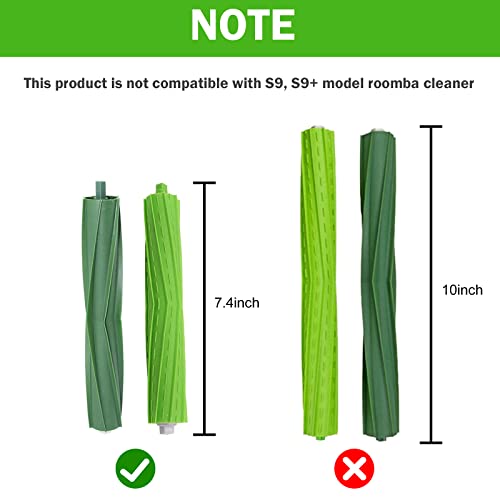 Replacement Rubber Brushes for iRobot Roomba i & E Series - 2 Pack
