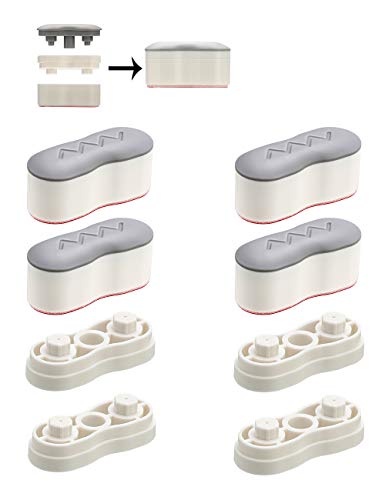 SUPPA Toilet Seat Bumper Kit - 4PCS Adjustable Height Bidet Risers