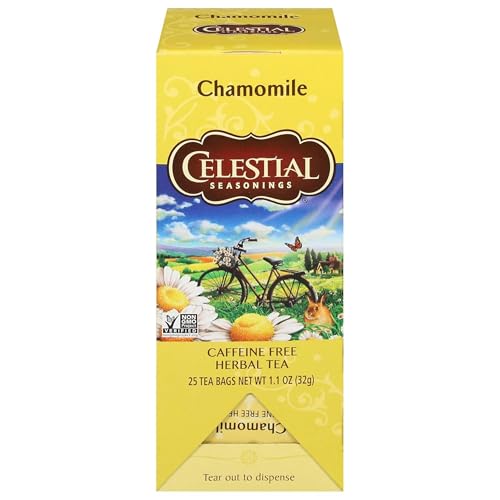 Caffeine Free Chamomile Herbal Tea - 25 Tea Bags | Celestial Seasonings