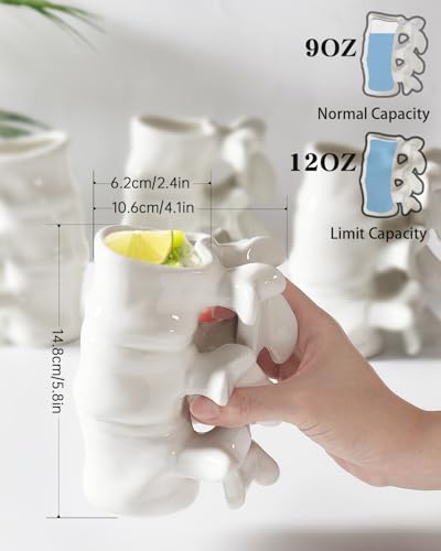 Creamy-White Ceramic Coffee Mug 12oz Handmade Anatomical Funny Gift for Surgeon