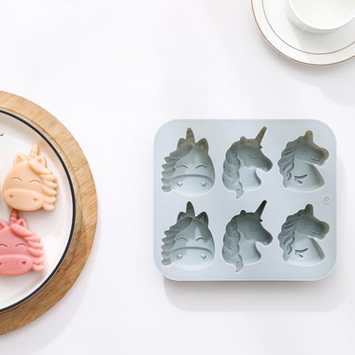 REKIDOOL Unicorn Silicone Mold, 12-Cavity Non-Stick Baking Tray, 2 Pack