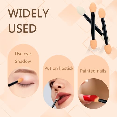 YOLCAR 150PCS Disposable Double Sided Eyeshadow Applicators 6.2cm Sponge Brush