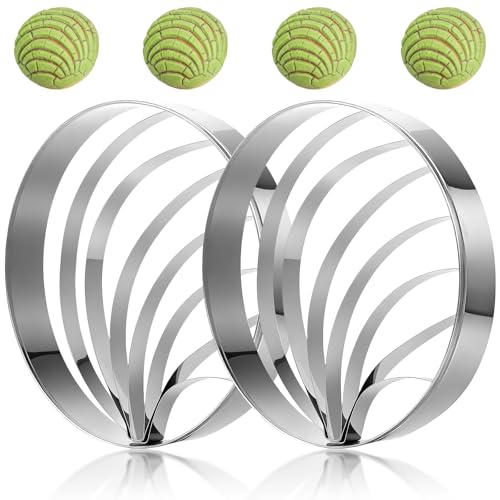 Sibba 2PCS Stainless Steel Concha Cutter Mold - 3.89 Inch