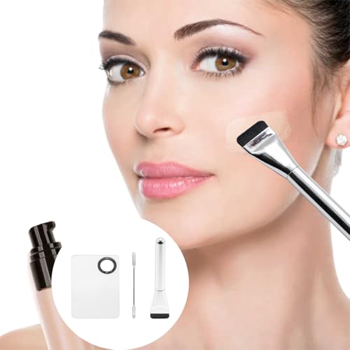 Makeup Mixing Palette with Spatula and Foundation Brush Set