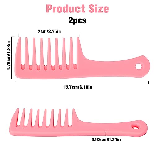 Mozeat Lens Mini Wide Tooth Hair Comb - 2 Pcs Travel Detangling Combs