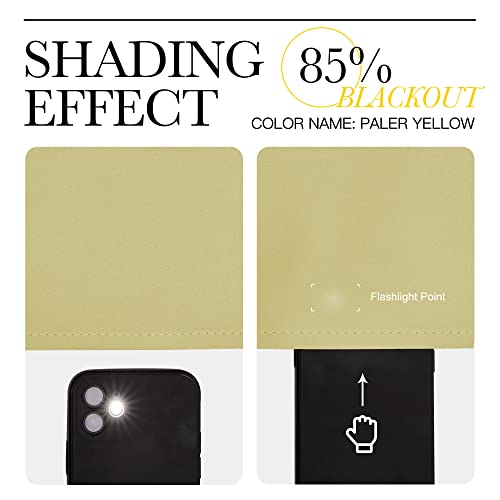 NICETOWN Paler Yellow Blackout Curtain Panel 120" x 108" - Energy Saving Thermal Insulated Drapery