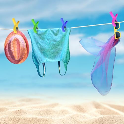 Heavy-Duty Beach Towel Clips - 8-Piece Set for Chairs & Lounges