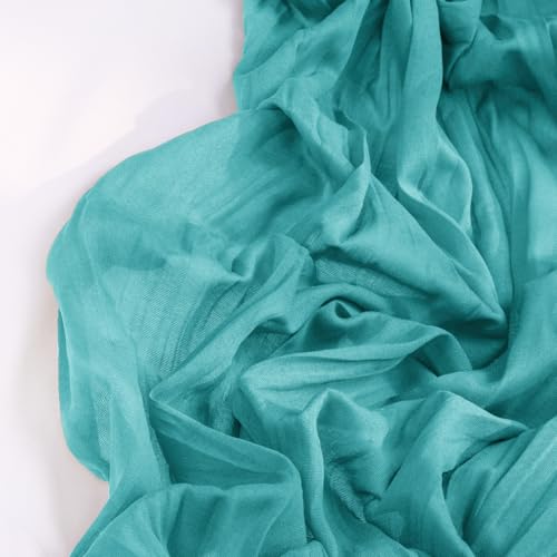 Teal Green Cheesecloth Table Runner - 35" x 120" for Weddings & Parties