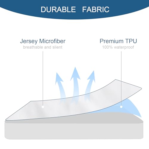 Twin XL Waterproof Mattress Protector - Ultra Soft & Noiseless