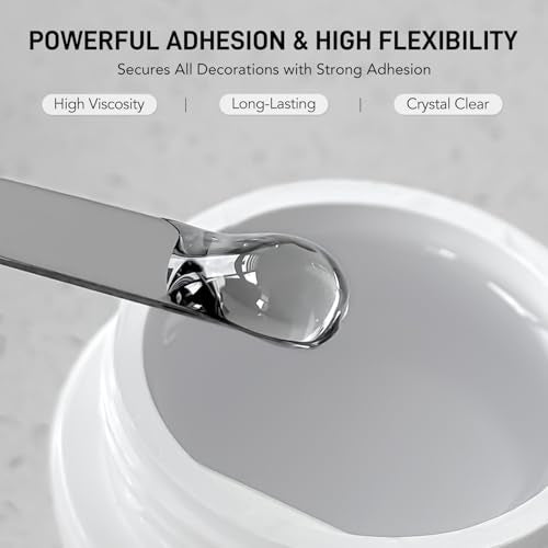 GAOY Nail Rhinestone Glue Gel 15ml with Brush and Dotting Pen