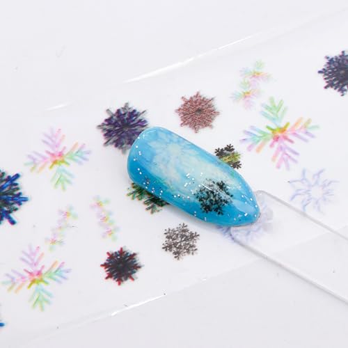 MOLILON 10 Sheets Holographic Flower Nail Foils Transfer Decals