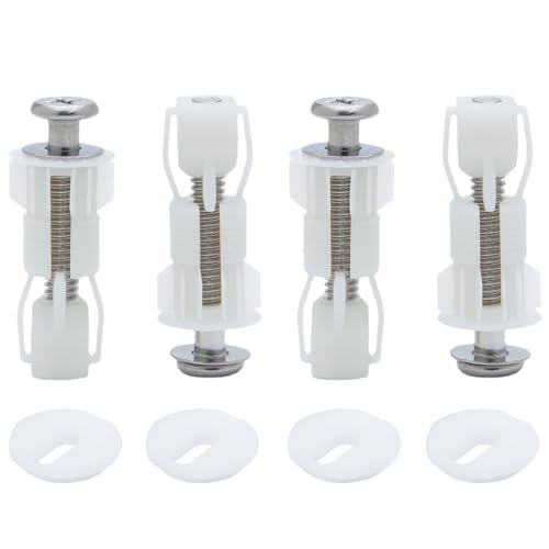 Toilet Seat Hinges Bolt Kit - 4 Pack Easy Install Hardware