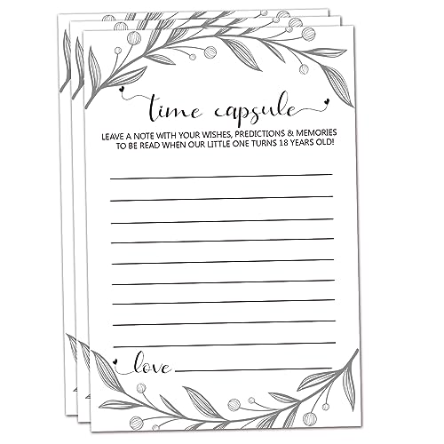 Time Capsule Cards - 50 Pack for 1st Birthday & Baby Shower