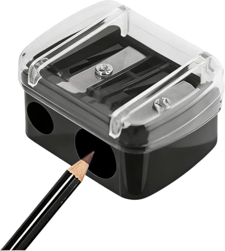Dual Hole Cosmetic Pencil Sharpener for Eyebrow and Eyeliner Pencils