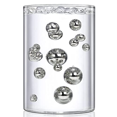 50 Silver No Hole Plastic Pearls for Vase Fillers & Decor