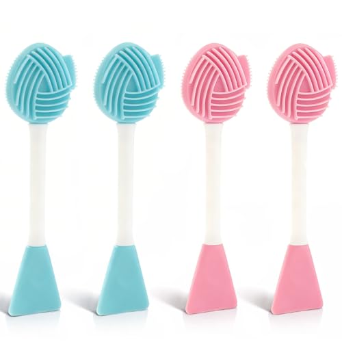 Gmlawsc 4-Piece Silicone Facial Cleansing Set & Mask Applicator
