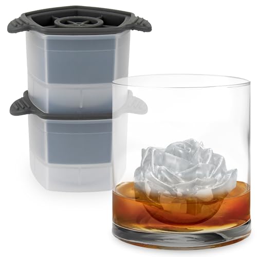 Tovolo Rose Ice Cube Molds Set of 2 - Slow Melting Silicone