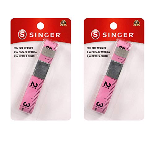 SINGER 60-Inch Vinyl Tape Measure - Pack of 2