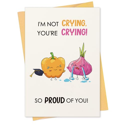 Funny Graduation Card - 'I'M NOT CRYING, YOU'RE CRYING' - 8x5