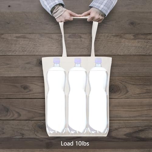 TOPDesign Reusable Cotton Tote Bag - 15"x16" with 4" Gusset for DIY & Grocery