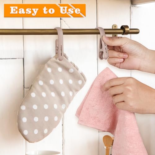 Pumsawn 20 Pack Heavy Duty Laundry Hooks with Clips for Closet & Bathroom