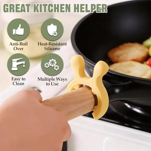 6-Piece Heat-Resistant Silicone Kitchen Utensil Holder Set