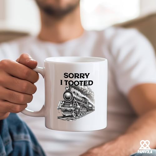 Funny Sorry I Tooted Ceramic Mug 11oz White - Train Gift Coffee Cup