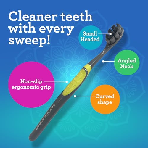 GuruNanda Butter on Gums Charcoal Toothbrush - 6 Pack Extra Soft