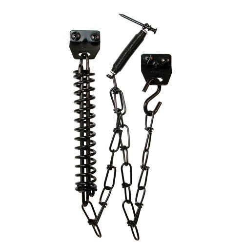 Storm Door Protector Chain and Spring - Black Finish