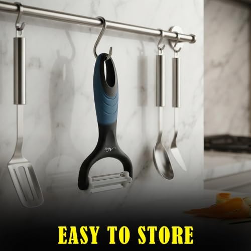 Neez 3-in-1 Julienne & Vegetable Peeler Set - Black & Blue Kitchen Tool