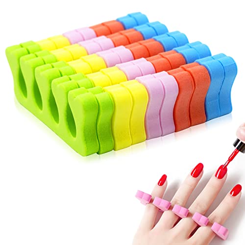 Tuojecuk 10pcs Soft Sponge Toe Separators for Pedicure and Nail Polish
