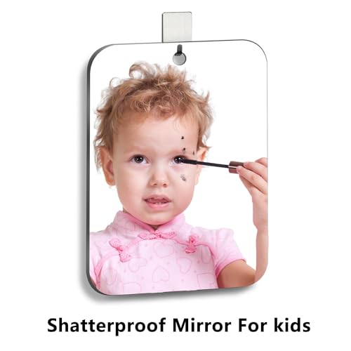 Mcudsy Fogless Shower Mirror - 8x6 Inch Shatterproof Acrylic Shaving Mirror