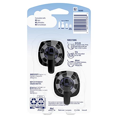 Febreze Car Vent Clip Air Freshener - Lush Scent, 2-Pack