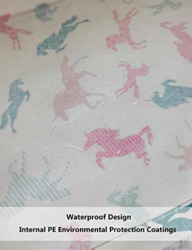 Collapsible Laundry Basket with Side Handles - Unicorn Design, 14.9x10.2x9.1in