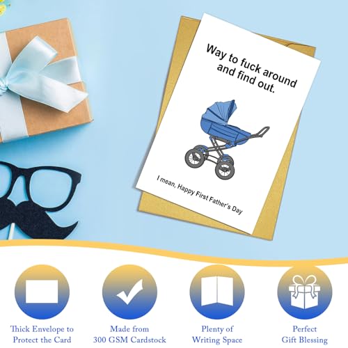 Funny Pregnancy Announcement Card for New Dad - Father's Day