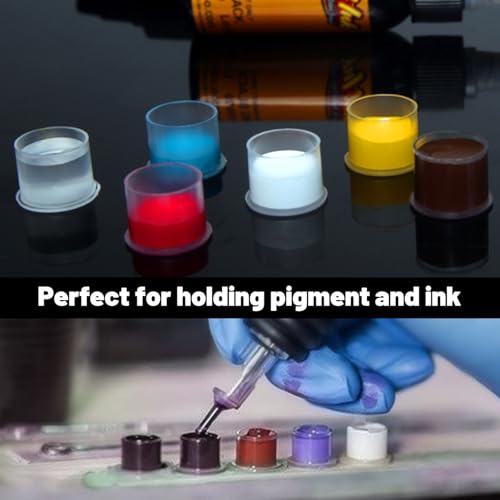 WZPB Tattoo Ink Caps #11 Small Pigment Cups with Base 300pcs
