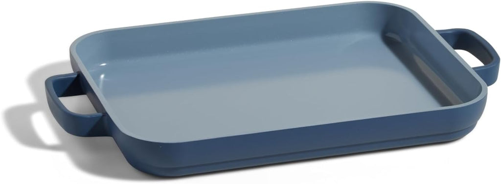 Our Place Mini Griddle Pan - 9" Nonstick Ceramic Griddle for Stovetop & Oven | PFAS-Free, Oven-Safe to 450°F | Blue Salt