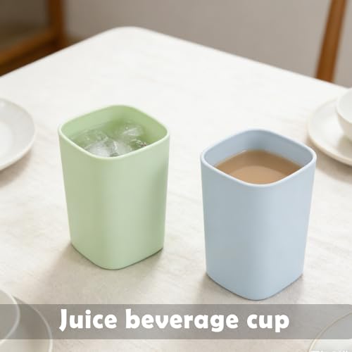 Baowindy 4-Piece Bathroom Tumbler Set, 330ml Reusable Toothbrush Cups
