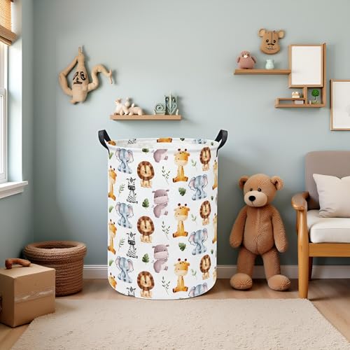 Cute Animals Baby Laundry Hamper - Waterproof Kids Storage Bin
