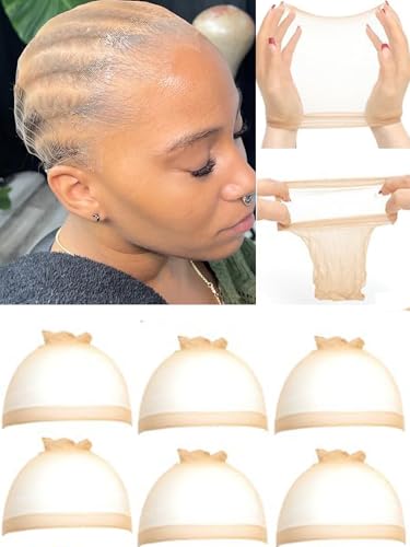 Fongly 10 Pack HD Wig Caps Ultra-Thin Invisible Stocking Caps for Lace Front Wigs