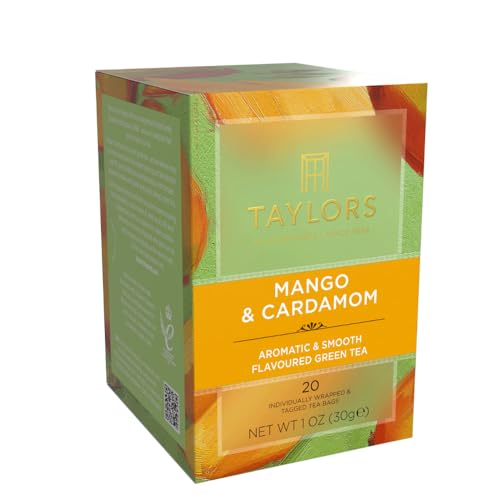 Taylors of Harrogate Mango & Cardamom Green Tea, 20-Count Tea Bags (6-Pack)