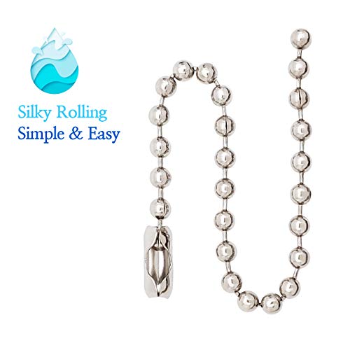 SBC 6 Inch Nickel Shower Curtain Hooks - 12 Pack Rust-Resistant Rings
