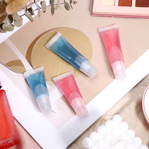 10-Pack Clear Refillable Lip Gloss Tubes & Travel Containers