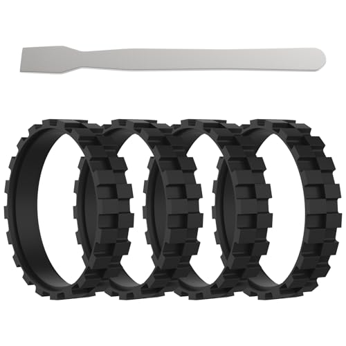 4 Pack Replacement Tires for Roomba Robot Vacuum - 2.56" Diameter