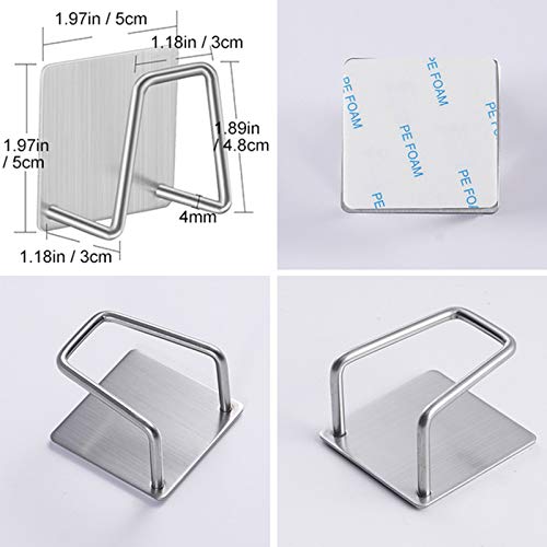 NEXCURIO Stainless Steel Sink Sponge Holder 2 Pack - Rustproof Waterproof Kitchen Organizer