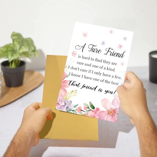 Cute Best Friend Birthday Card for Women - 8x5.3in