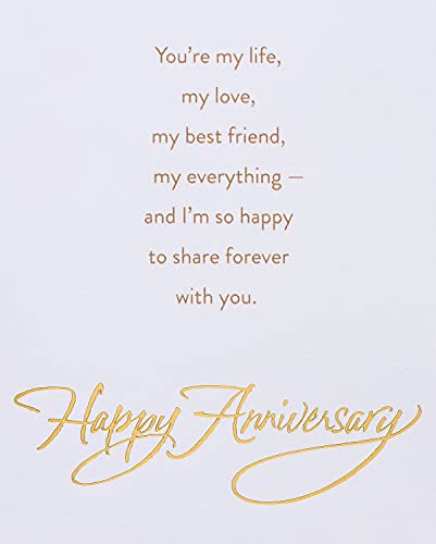 Anniversary Card for Husband - You're My Life with Silver Foil