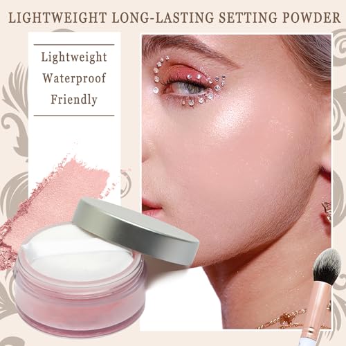 DWDiWen Mineral Setting Powder with Brush Oil Control Face Makeup
